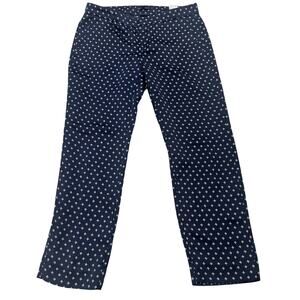 Banana Republic Women's Satin Medallion Micro-Print Pants Size 6 Straight Leg